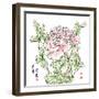 Ink Painting Of Chinese Peony. Translation: The Blossom Of Prosperity-yienkeat-Framed Art Print