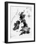 Ink United Kingdom and Scotland Map-anna42f-Framed Art Print