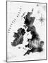 Ink United Kingdom and Scotland Map-anna42f-Mounted Art Print