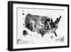 Ink United States Map-anna42f-Framed Art Print