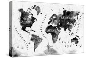 Ink World Map-anna42f-Stretched Canvas