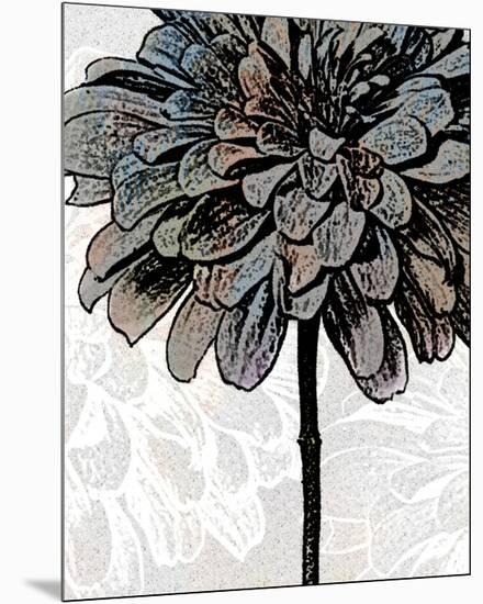 Ink Zinnia II-Christine Zalewski-Mounted Premium Giclee Print