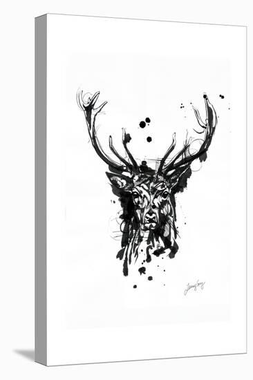 Inked Deer-James Grey-Stretched Canvas