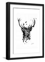 Inked Deer-James Grey-Framed Art Print