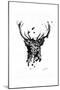 Inked Deer-James Grey-Mounted Art Print