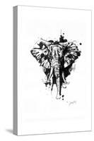 Inked Elephant-James Grey-Stretched Canvas