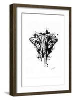 Inked Elephant-James Grey-Framed Art Print