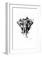 Inked Elephant-James Grey-Framed Art Print