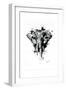 Inked Elephant-James Grey-Framed Art Print
