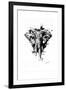 Inked Elephant-James Grey-Framed Art Print