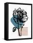 Inked Floral 1-Kim Allen-Framed Stretched Canvas