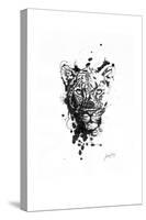 Inked Leopard-James Grey-Stretched Canvas