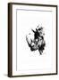 Inked Rhino-James Grey-Framed Art Print