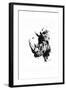 Inked Rhino-James Grey-Framed Art Print