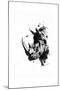 Inked Rhino-James Grey-Mounted Art Print