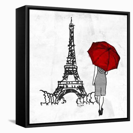 Inked Walk Away Red Mate-OnRei-Framed Stretched Canvas