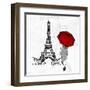 Inked Walk Away Red Mate-OnRei-Framed Art Print