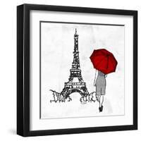 Inked Walk Away Red Mate-OnRei-Framed Art Print