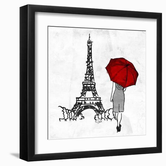 Inked Walk Away Red Mate-OnRei-Framed Art Print