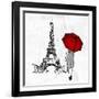 Inked Walk Away Red Mate-OnRei-Framed Art Print