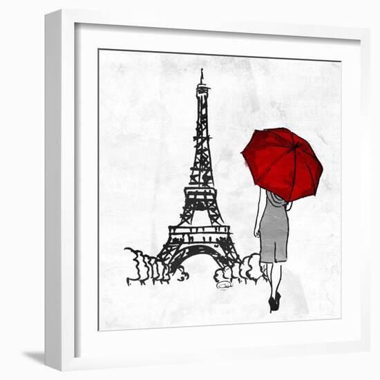 Inked Walk Away Red Mate-OnRei-Framed Art Print