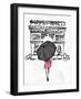 Inked Walk Away-OnRei-Framed Art Print