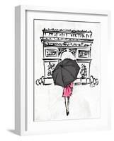 Inked Walk Away-OnRei-Framed Art Print