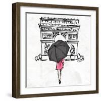 Inked Walk Away-OnRei-Framed Art Print