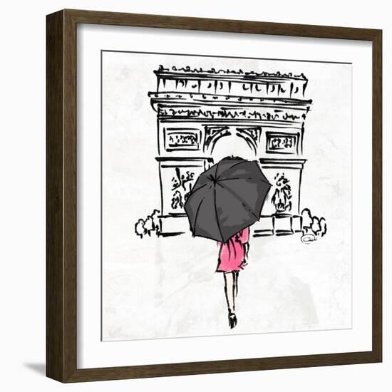 Inked Walk Away-OnRei-Framed Art Print