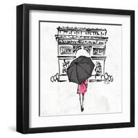 Inked Walk Away-OnRei-Framed Art Print