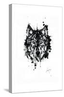 Inked Wolf-James Grey-Stretched Canvas