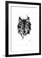 Inked Wolf-James Grey-Framed Art Print