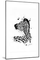Inked Zebra-James Grey-Mounted Art Print