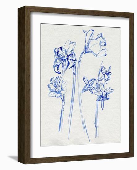 Inky Daffodils I-Jennifer Parker-Framed Art Print