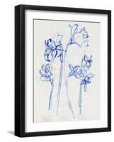 Inky Daffodils I-Jennifer Parker-Framed Art Print