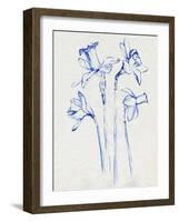 Inky Daffodils II-Jennifer Parker-Framed Art Print