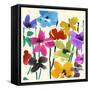 INKY FLOWERS-Jenny Frean-Framed Stretched Canvas