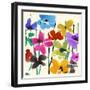 INKY FLOWERS-Jenny Frean-Framed Giclee Print