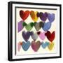 INKY HEARTS-Jenny Frean-Framed Giclee Print