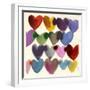 INKY HEARTS-Jenny Frean-Framed Giclee Print