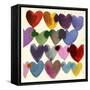 INKY HEARTS-Jenny Frean-Framed Stretched Canvas