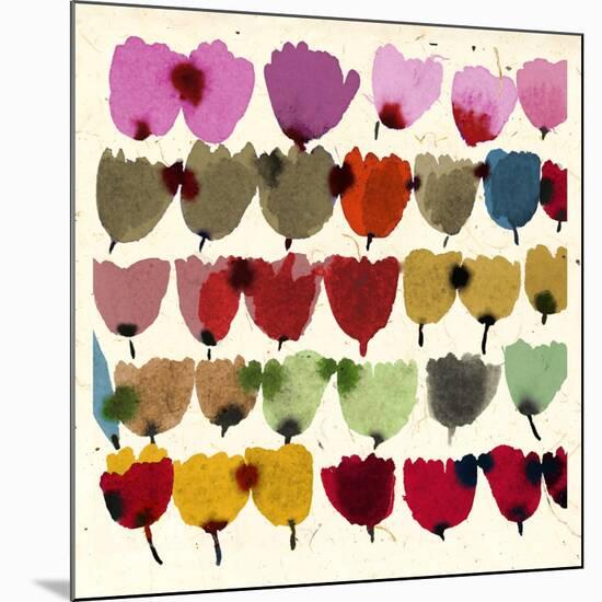 INKY TULIPS-Jenny Frean-Mounted Giclee Print