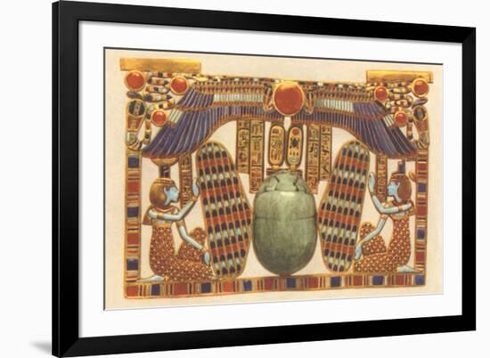 Inlaid Horus Wings, Scarab, Egypt-null-Framed Art Print