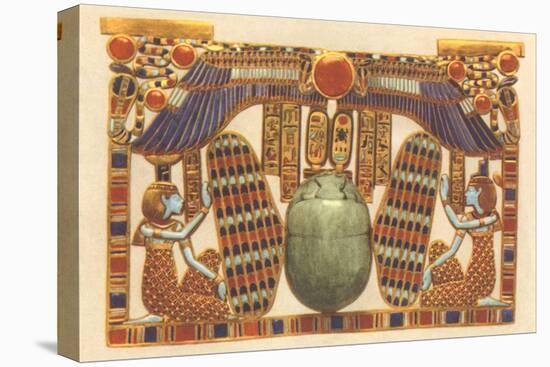 Inlaid Horus Wings, Scarab, Egypt-null-Stretched Canvas