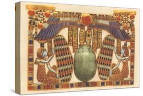 Inlaid Horus Wings, Scarab, Egypt-null-Stretched Canvas