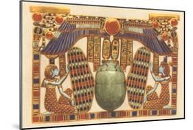 Inlaid Horus Wings, Scarab, Egypt-null-Mounted Art Print