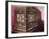 Inlaid Jewel Casket of Walnut Wood with Panelled Front, Sides and Top, 1910-Edwin Foley-Framed Giclee Print