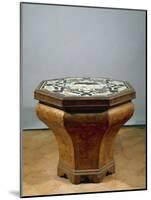 Inlaid Walnut Root Octagonal Table-Gerolamo Messina-Mounted Giclee Print