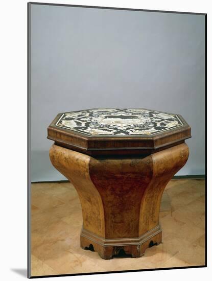 Inlaid Walnut Root Octagonal Table-Gerolamo Messina-Mounted Giclee Print