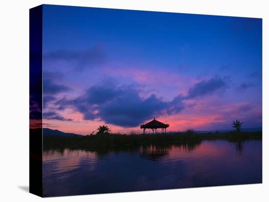 Inle Lake at sunrise, Shan State, Myanmar-null-Stretched Canvas